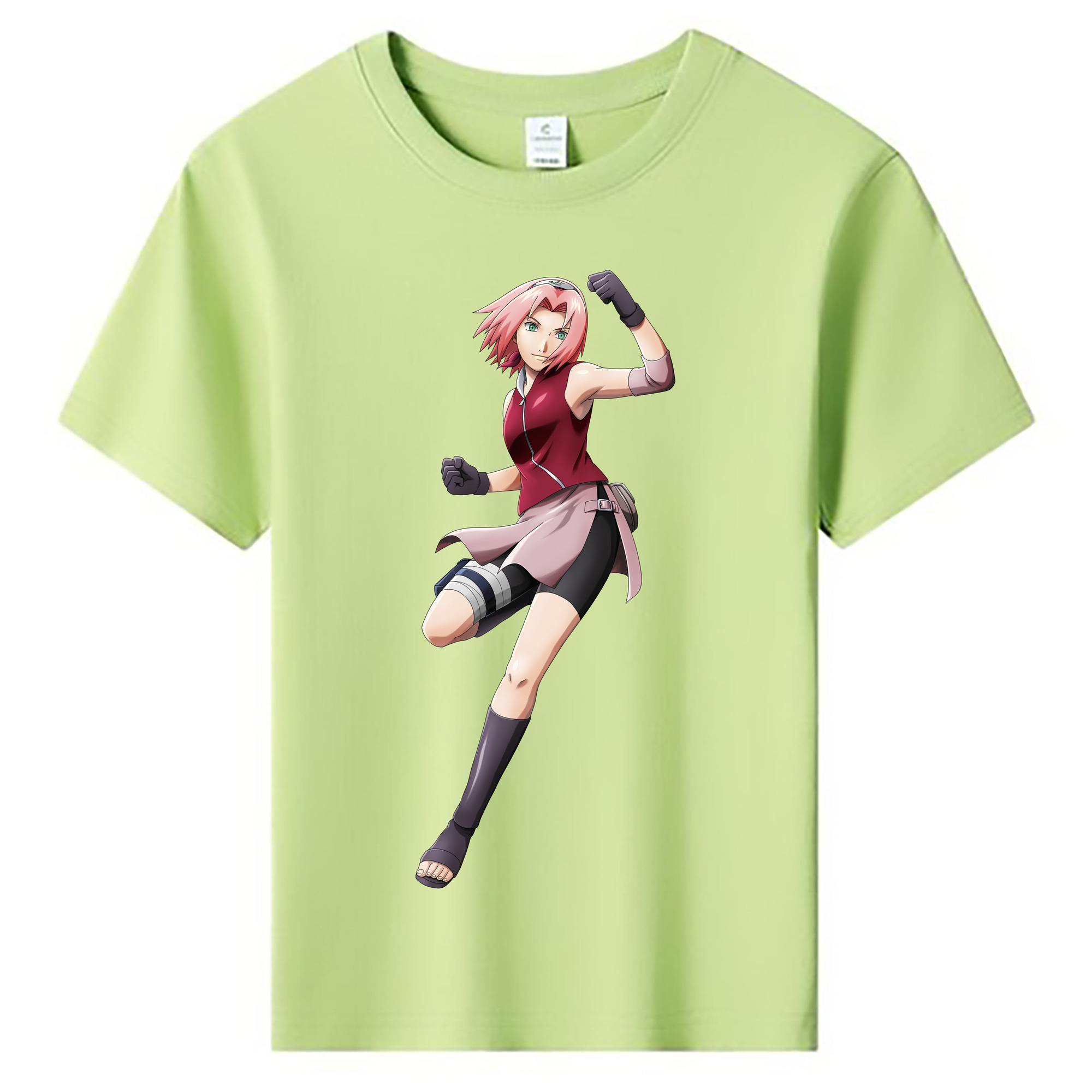 （画像用） NARUTO -ナルト- 春野サクラ Haruno Sakura 綿100％キッズTシャツ（フロントプリント）
